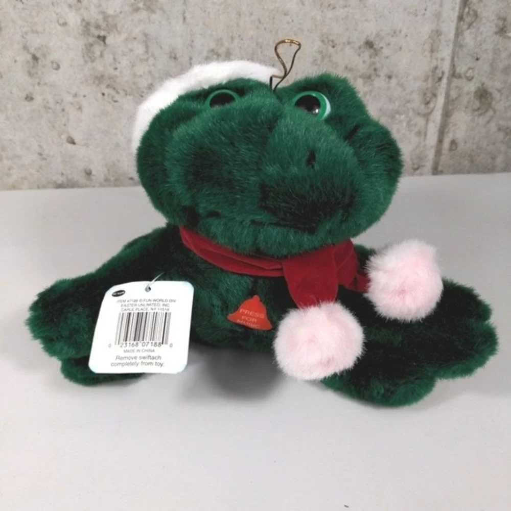Freddy The Singing Frog Christmas Plush Fun World Holiday Musical Toy Vintage‎